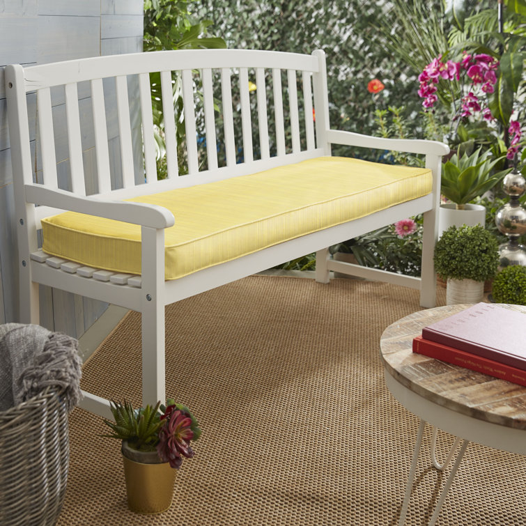 Sunbrella outdoor bench online cushions